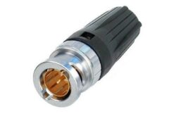 Fiche BNC manchon noir pour Belden 7731A et Draka 1.6/7.3AF