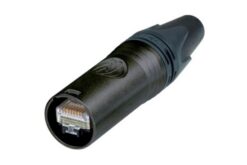 Fiche ethercon categorie 6A noire