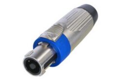 Fiche femelle 4 pôles etanche IP54 corps métal IEC62368-1