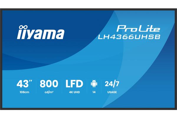 IIYAMA- Afficheur professionnel 43" LH4366UHSB-B1AG