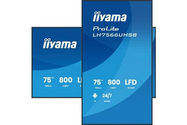 IIYAMA- Afficheur professionnel 75" LH7566UHSB-B1AG