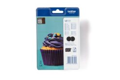 Pack 2 cartouches BROTHER LC123BK - Noir