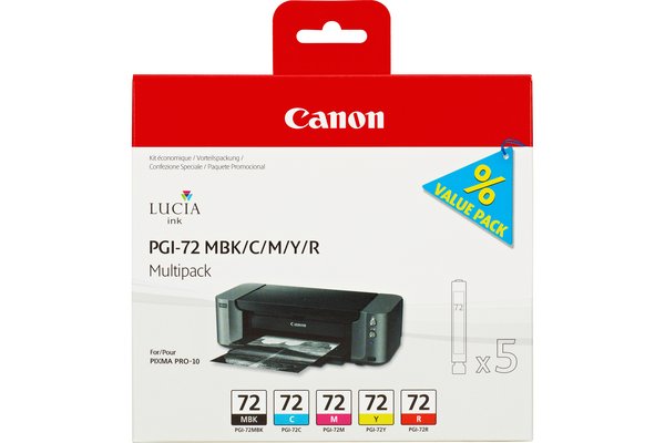 Pack Cartouche CANON 6402B009 PGI-72 - Noir Mat + 3 couleurs