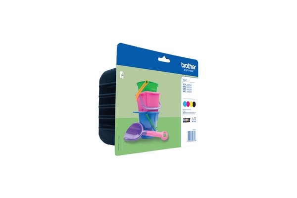 Pack cartouches BROTHER LC221VALBP - Noir + 3 couleurs