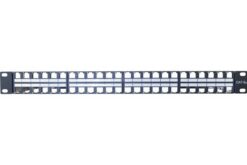 Panneau 19" 1U 48 ports STP keystone avec support câbles