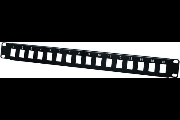 Panneau de brassage 19" 1U 16 ports UTP keystone
