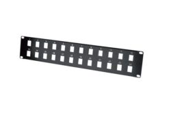 Panneau de brassage 19" 2U 24 ports UTP keystone