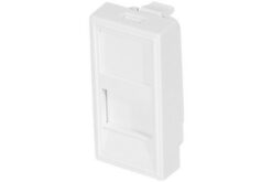 Plastron 22,5x45 droit pour 1 port RJ45 keystone