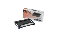 Rouleau transfert thermique + cassette BROTHER PC301 - Noir