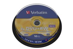 Spindle 10 dvd+rw reinscriptible 4.7Go,4x verbatim