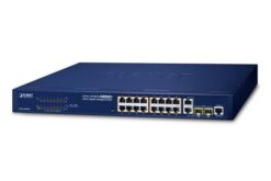 Switch WSmart 16x10/100TX PoE+ 2xComboTP/SFP - PoE 240W 19P