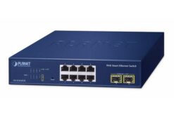 Switch WebSmart 8 x 10/100/100TX, 2 x SFP 1000X, fanless