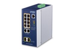 Switch.Indus IP30 L2 8x1000TX PoE++,2x1000TX,2xSFP(-40º+75ºC)