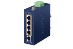 Switch.Indus IP40 P&P 5x10/100 TX, 4 PoE+(-40°C +75°C)compact