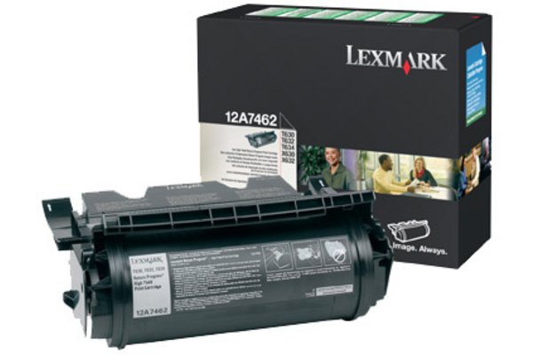 Toner LEXMARK 12A7462 T63X - Noir