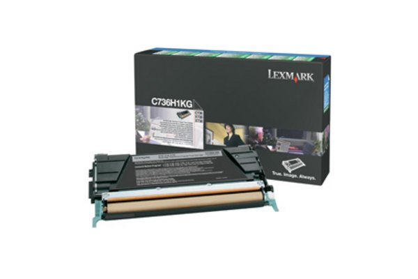 Toner LEXMARK C736H1KG C736, X736, X738 - Noir