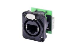 Traversée de panneau Ethercon RJ45 série D noire