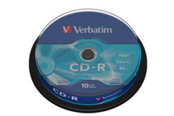 VERBATIM Spindle de 10 CD-R 700MB 52x (43437)