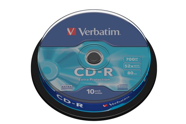 VERBATIM Spindle de 10 CD-R 700MB 52x (43437)