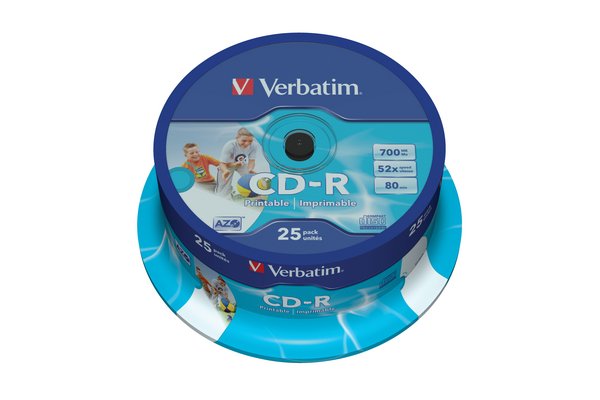 VERBATIM Spindle de 25 CD-R 700MB 52x (43439)