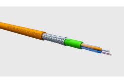 ACOFLAM Optique, Câble MM armé acier résistant au feu CR1/C1, 24 FO, OM4, orange