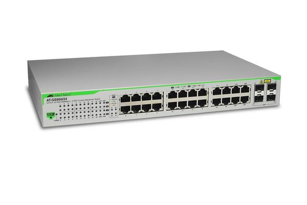 AT-GS950/24 - Switch WebSmart Gigabit 24 1000Base-TX dont 4 Combo RJ45/SFP