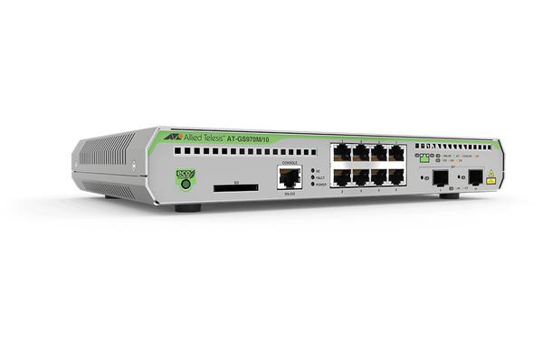AT-GS970M/10 - Switch CentreCOM manag. L3 Gigabit 8 ports 1000Base-TX, 2 SFP