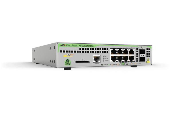AT-GS970M/10PS - Switch CentreCOM manag. L3 Gigabit 8 1000Base-TX PoE+, 2 SFP