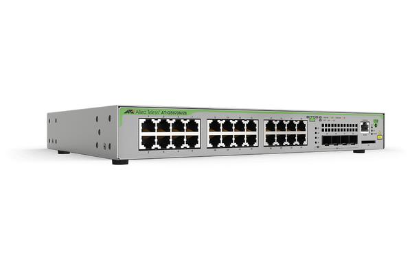AT-GS970M/28 - Switch CentreCOM manag. L3 Gigabit 24 ports 1000Base-TX, 4 SFP