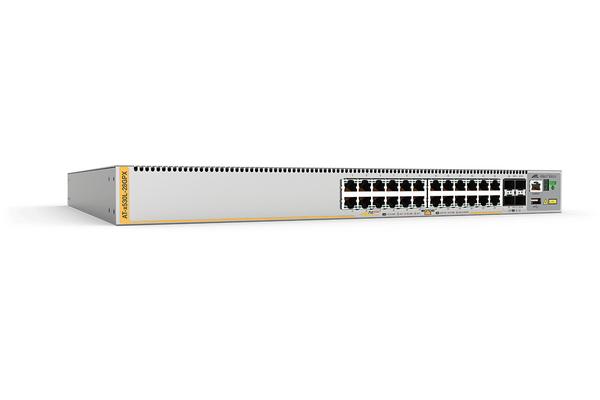 AT-X530L PoE - Switches manag./empil. L3, 24 Gigabit PoE+, 4 upl. SFP+ 10G