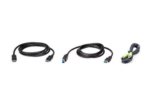 ATEN 2L-7D02UDPX3 Kit de câbles KVM DisplayPort USB-A audio 1.80 m
