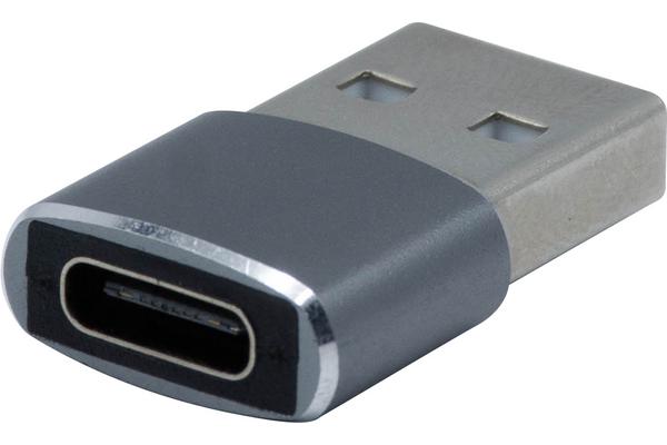 Adaptateur slim USB 2.0 A mâle - Type-C femelle