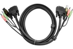 Aten 2L-7D02UI cordon KVM DVI-I/USB/audio - 1,80M