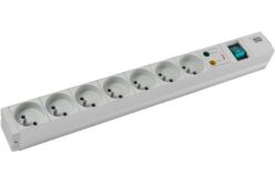 BACHMANN Multiprise 19" 333.838 7 prises avec interrupteur et parasurtenseur
