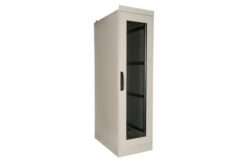 Baie IP55 600x800 porte avant verre, porte arrière métal, 4 montants, 33U, gris