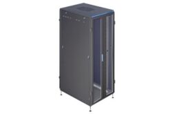 Baie Progress 800x1000 double vantaux perforés av./ar., 4 mont., 42U, noir