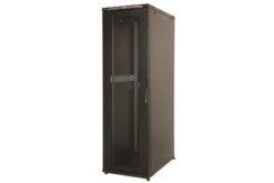 Baie économique 600x800 portes avant et arrière perforées, 4 montants, 42U, noir