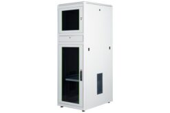 Baie workstation IP55 600x800 portes avants verre, arrière, 4 mont., 36U, gris