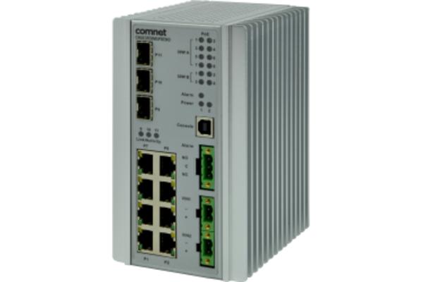 CNGE3FE8MSPOE - Switch indus. L2 8 FE PoE et 3 SFP, 8x10/100Tx, 2.5Gb