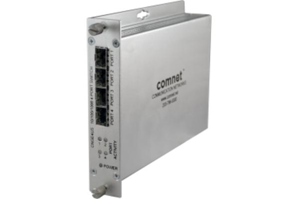 CNGE4US - Switch indus. P&P Gigabit, 4 SFP, temp. étendue