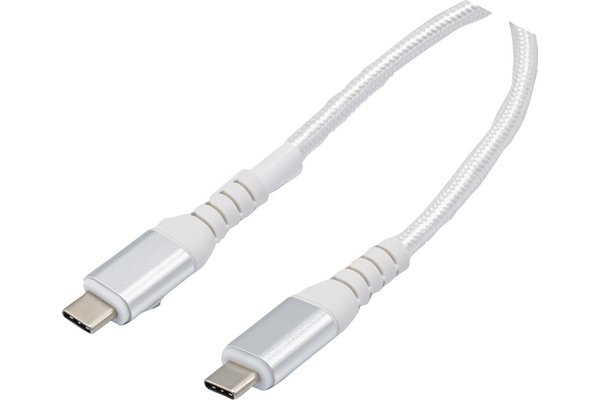 CORDON USB3.2 Gen2 C-C en matériaux recyclés, gaine tressée - 1m