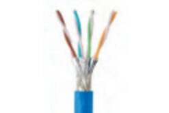 Câble F/FTP Cat6A LSZH 2x4 paires, par 500 m, bleu