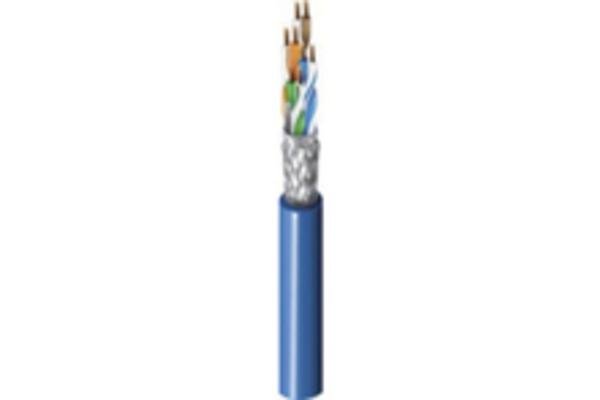 Câble S/FTP Cat7 LSZH, 4 paires, par 1000 m, bleu