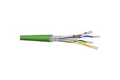 Câble S/FTP Cat7 LSZH 4 paires, par 1000 m, vert
