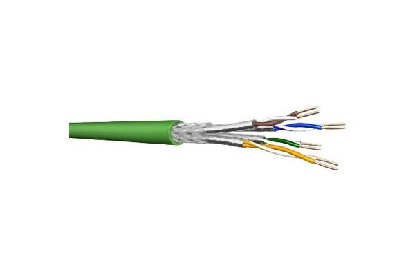 Câble S/FTP Cat7 LSZH 4 paires, par 1000 m, vert