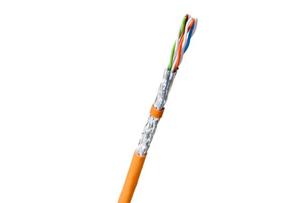 Câble S/FTP Cat7 LSZH B2ca, 4 paires, par 500 m, orange