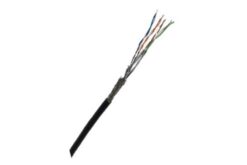 Câble S/FTP Cat7 LSZH IN/OUT AWG26 Eca, 4 paires, couronne 100 m, noir