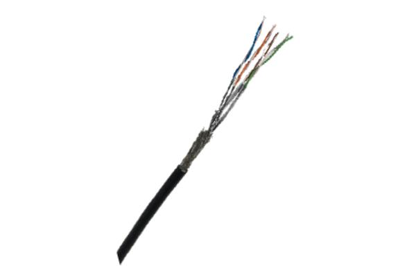 Câble S/FTP Cat7 LSZH IN/OUT AWG26 Eca, 4 paires, par 305 m, noir