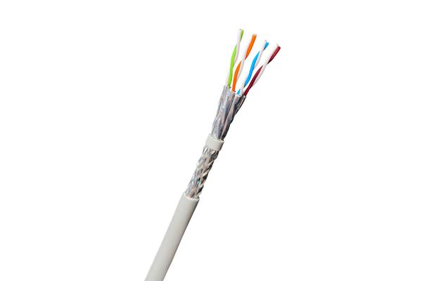 Câble S/FTP Cat7A AWG22 LSZH B2ca, 4 paires, par 500 m, gris