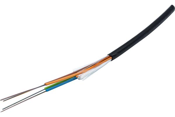 Câble ext SM LT, 250 µm str. libre tubée, armé verre, PeHD, 48 FO, OS2, noir